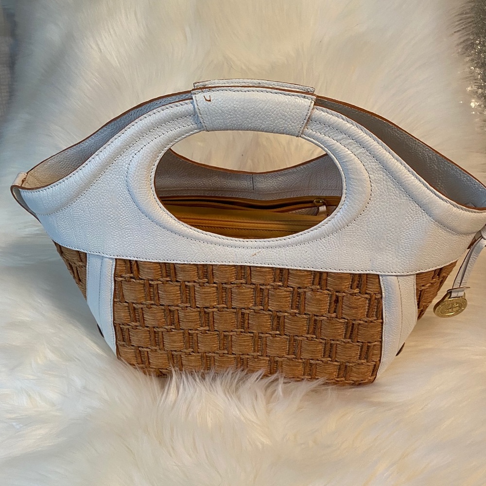 Brahmin straw & leather tote “Fiore”